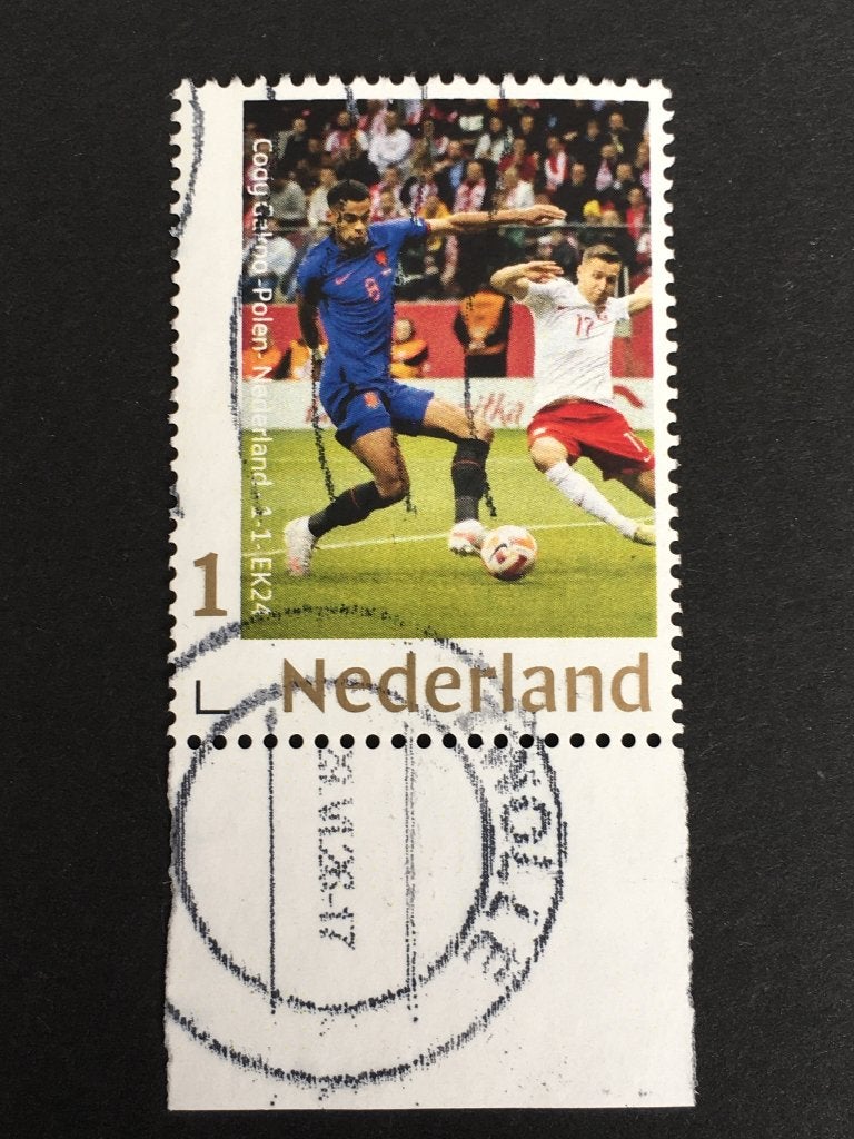 KW1 2936 Persoonlijke - EK Voetbal 2024, Cody Gakpo - gestem, Ophalen of Verzenden, Na 1940, Gestempeld