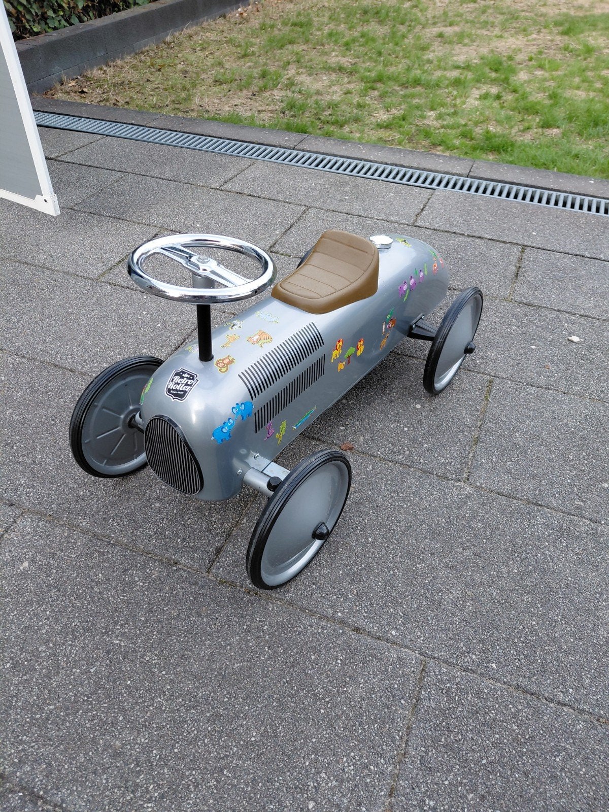 Retro Roller Loopauto - Grijs, Ophalen, Gebruikt, Loopvoertuig