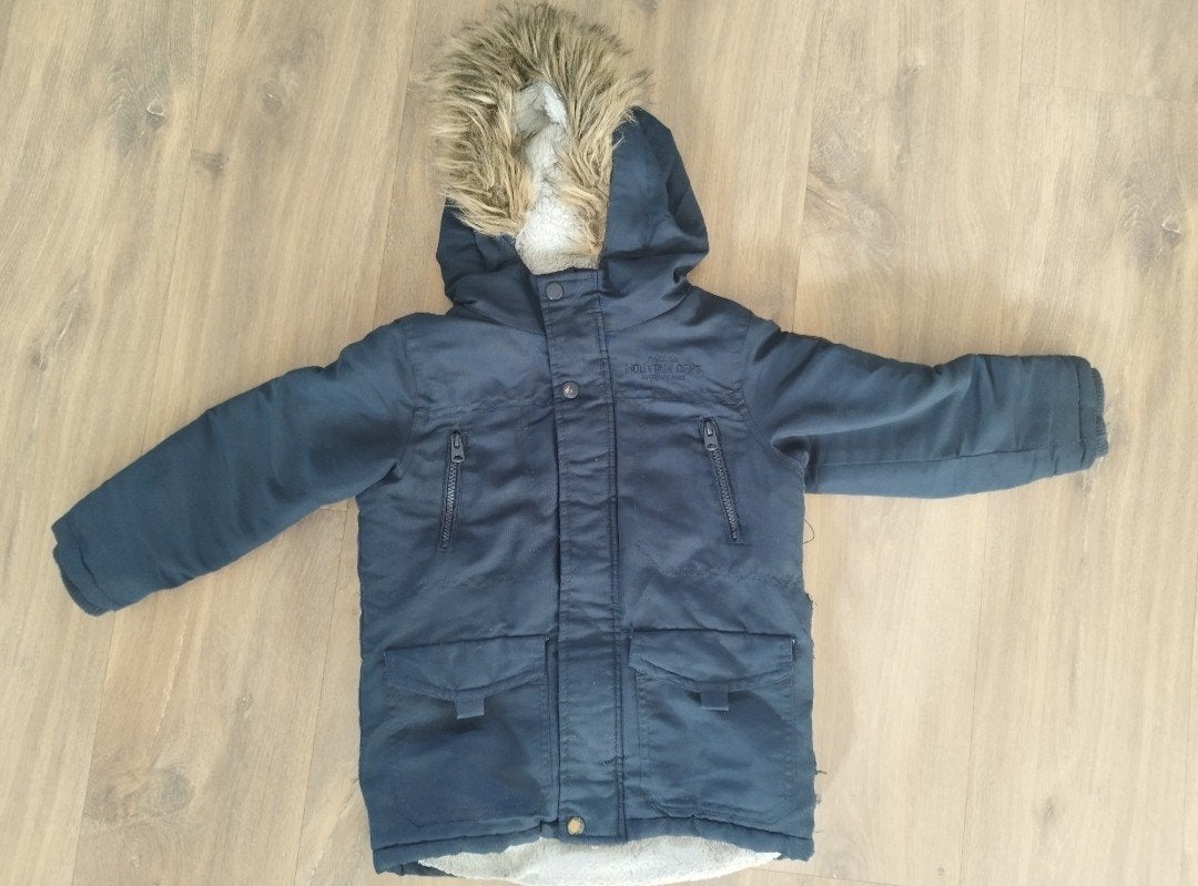 Jas jongen maat 110 donkerblauw, Ophalen of Verzenden, Gebruikt, Jongen, Jas