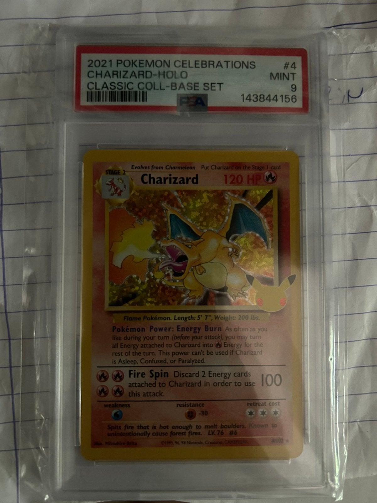 Charizard Celebrations PSA9, Ophalen, Zo goed als nieuw