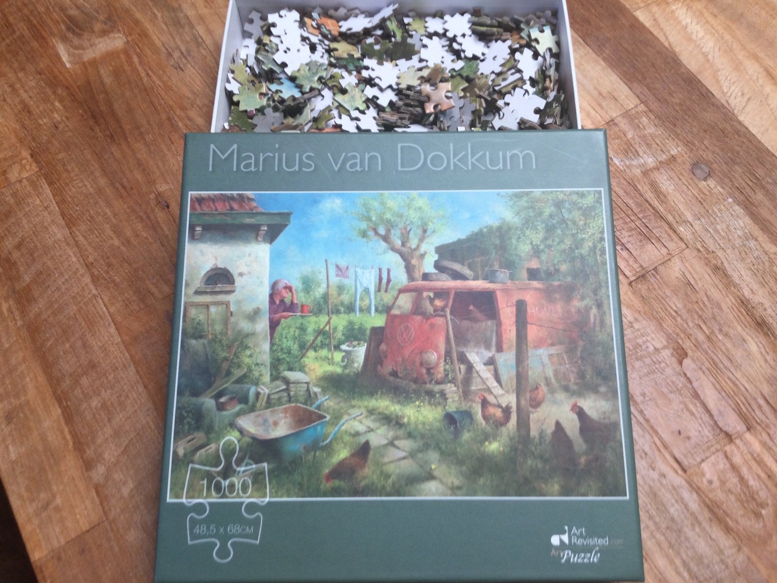 MARIUS VAN DOKKUM puzzel ,kippenhok, Hobby en Vrije tijd, Ophalen, Zo goed als nieuw