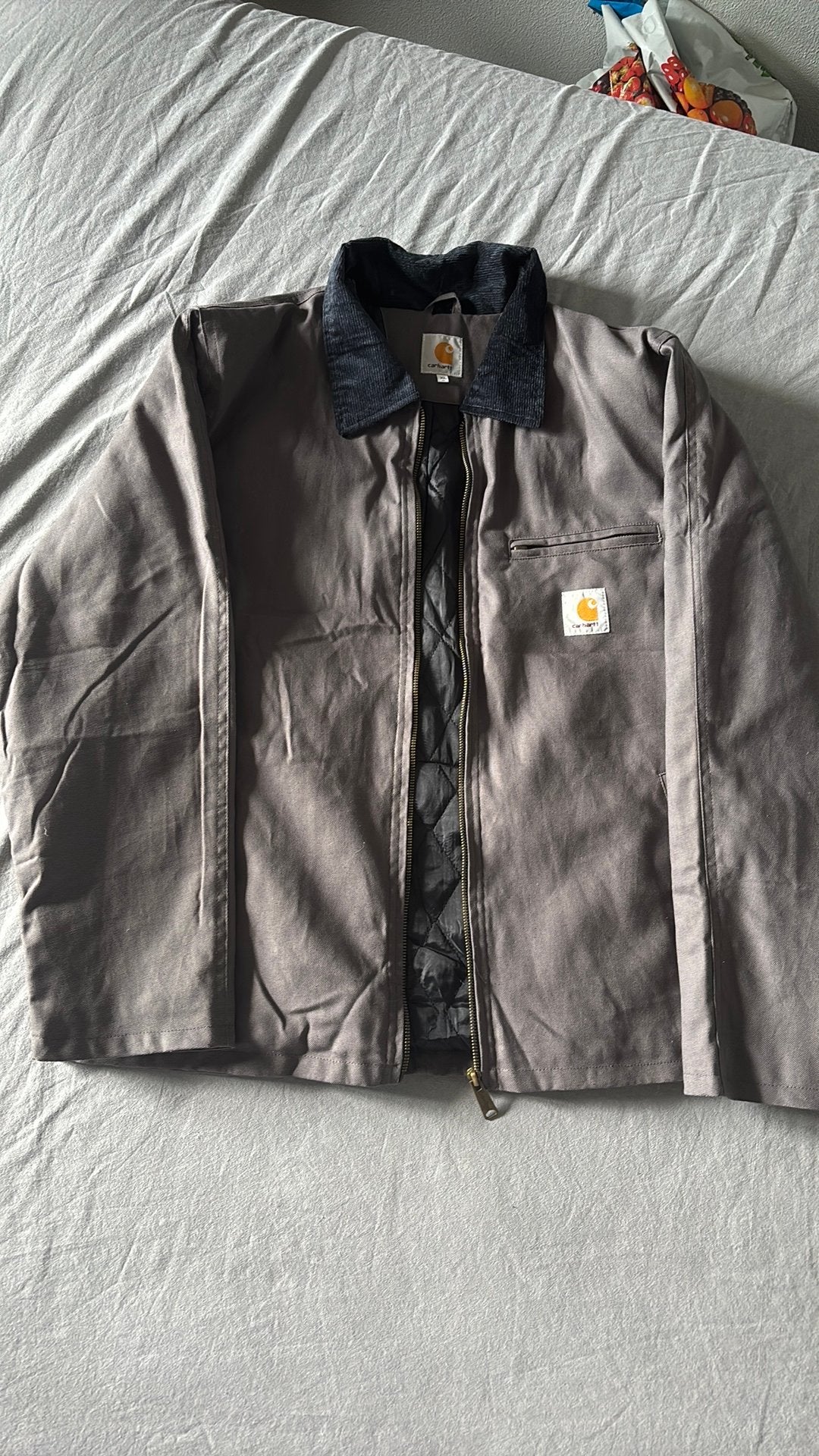 Grijze carhartt jas, Ophalen of Verzenden, Zo goed als nieuw, Grijs