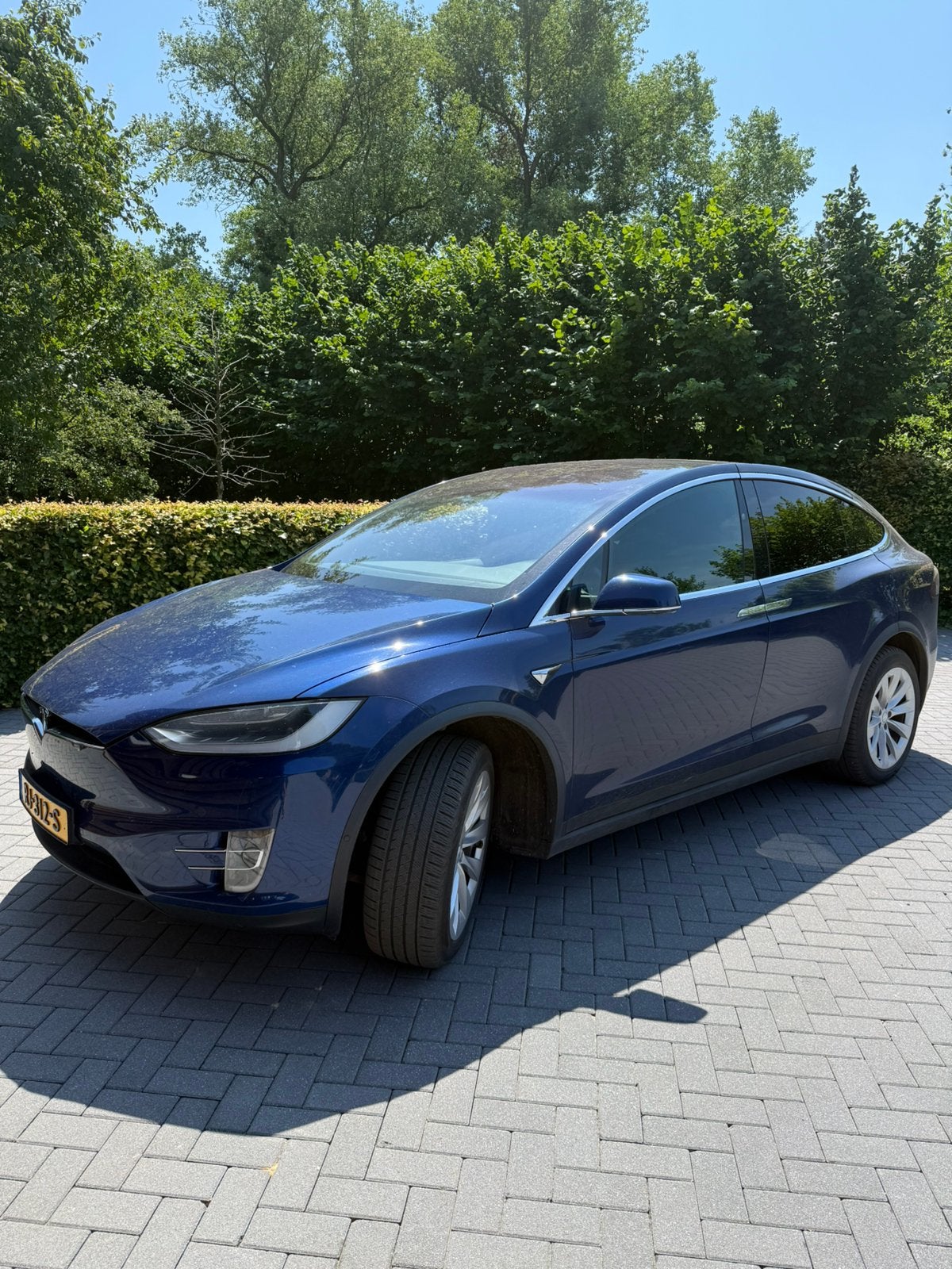 Tesla Model X 2017 Blauw, Auto's, Tesla, Automaat, Model X, Blauw, 7 stoelen