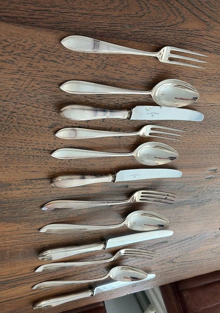 Zilver bestek puntfilet Van Kempen & Begeer, Ophalen of Verzenden, Zilver