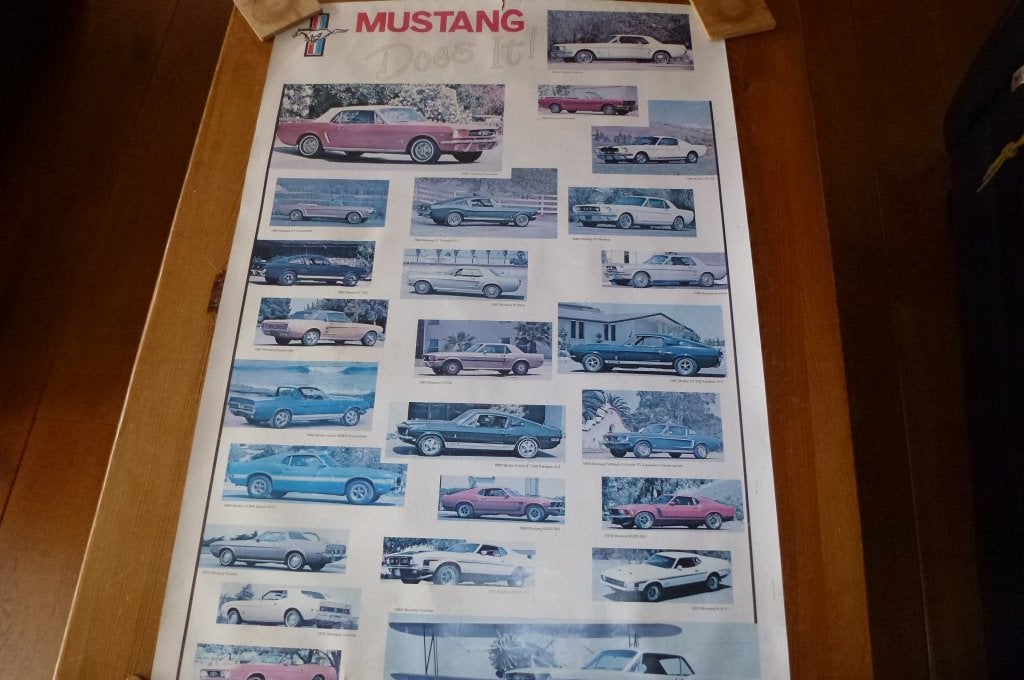 ford mustang poster, Ophalen of Verzenden, Gebruikt, Auto's