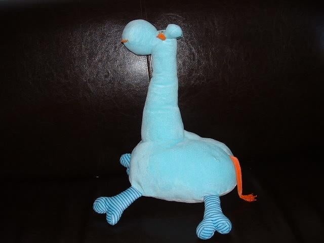 IKEA GIRAFFE BARNSLIG GIRAFF VELOURS BLAUW MET BLAUW, Ophalen of Verzenden, Nieuw, Overige typen
