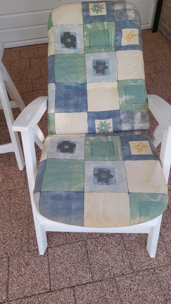 tuinstel  met 4 relaxstoelen, Ophalen, Gebruikt, Rond, Kunststof