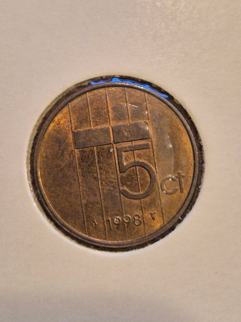 Nederland - 5 Cent 1998 UNC-, Verzenden, Koningin Beatrix, Losse munt