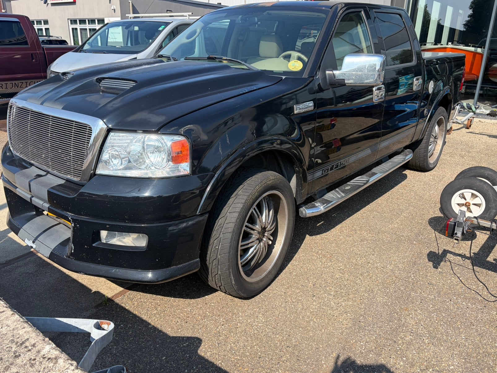 Ford F150 Lariat 5.4 Triton V8 Benzine LPG Pickup Youngtimer, Automaat, 5400 cc, F-150, Zwart