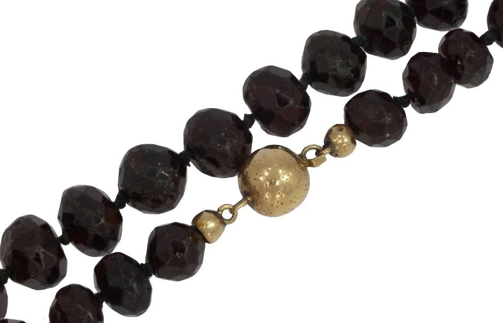 Aanbieding Granaat ketting antiek robuust 14k slot goud dame, Sieraden, Tassen en Uiterlijk, Ophalen of Verzenden, Goud, Ketting
