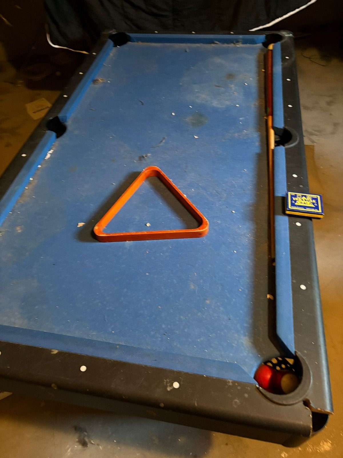 Pooltafel inclusief toebehoren, Ophalen