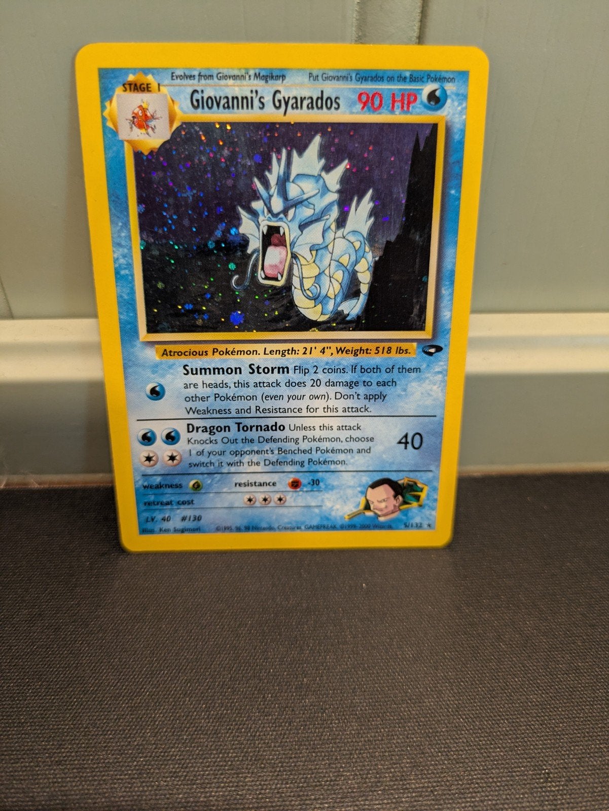 Giovanni's Gyarados 5/132 - Holo Foil, Ophalen of Verzenden, Zo goed als nieuw, Losse kaart, Foil