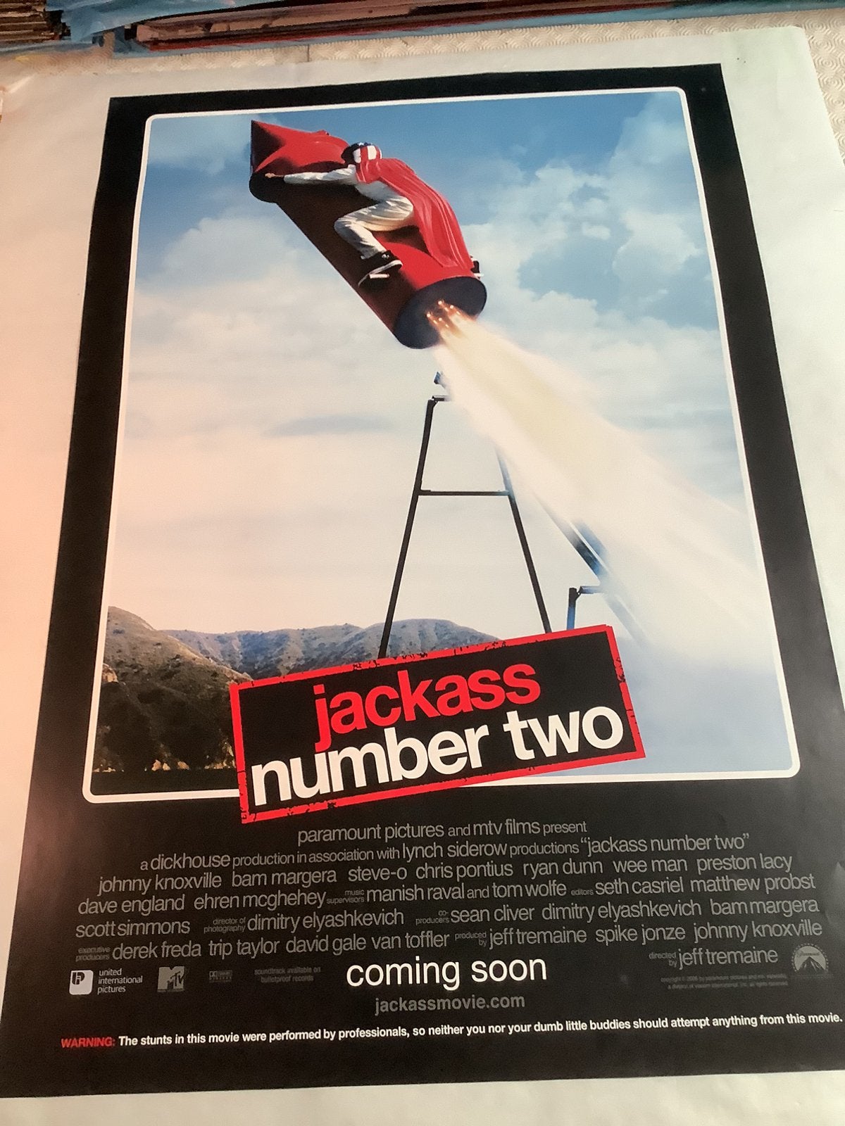 JACK- ASS       USA FILMPOSTER  68,5-101,5 cm, Ophalen of Verzenden, Zo goed als nieuw, A1 t/m A3, Film en Tv