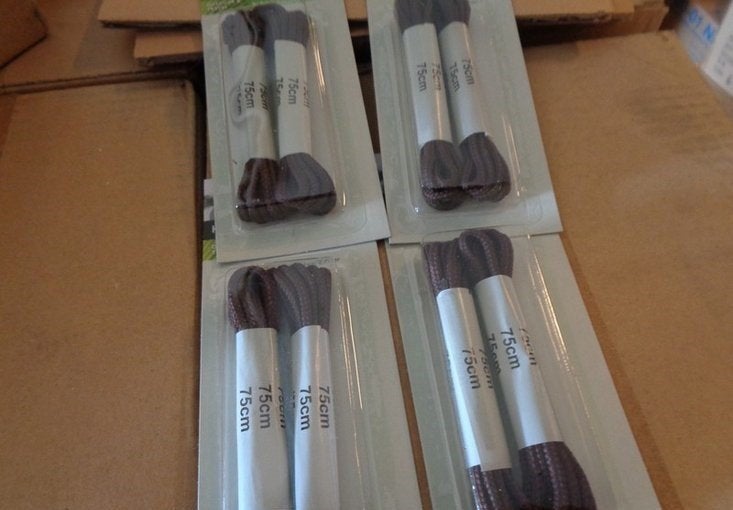 Partij ronde schoenveters 75cm bruin per 2 paar, Diversen, Rommelmarktspullen, ., Nieuw, Ophalen of Verzenden, .