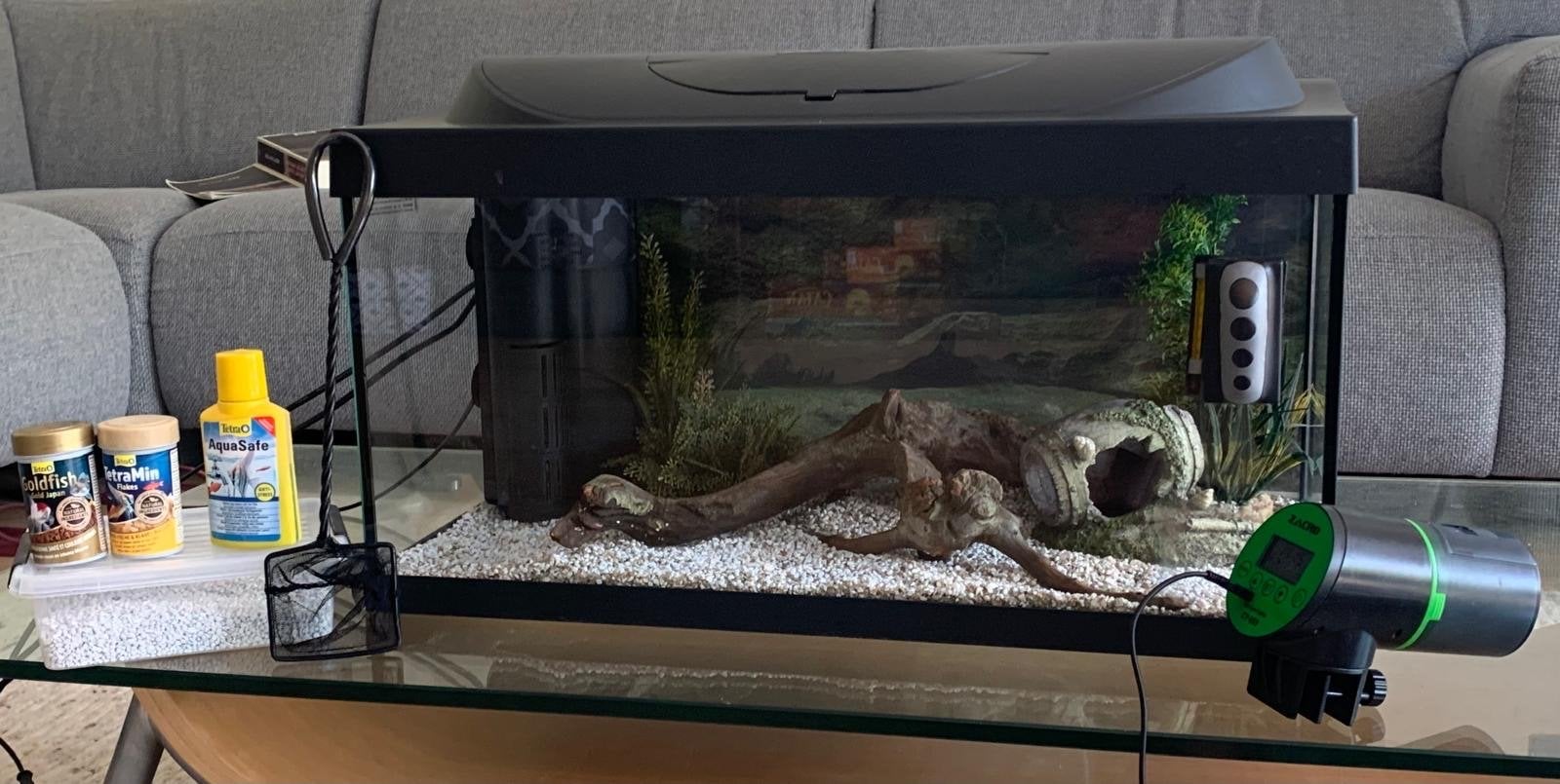 Compleet Tetra aquarium + extra’s (+ kastje), Ophalen, Zo goed als nieuw, Leeg aquarium