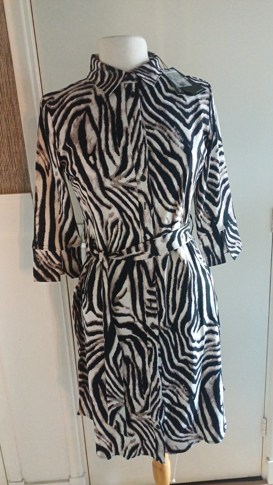 Mi piace travel jurk Black kit zebra print maat S, Mp, Mp, Zwart, Nieuw