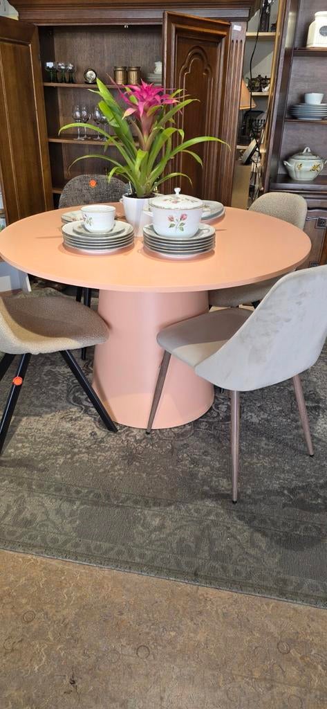 Nieuwe zalmroze eetkamertafel - Modern design, Ophalen, Overige materialen, Modern, Scandinavisch, Rond
