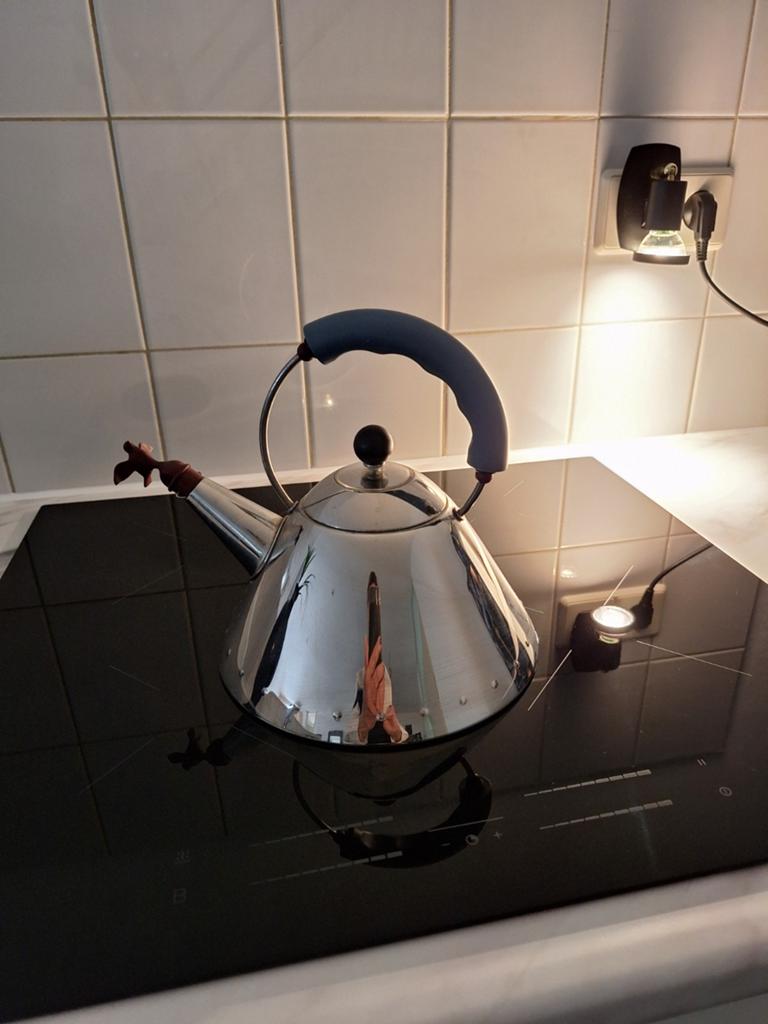 Alessi fluitketel - origineel en onbeschadigd, Witgoed en Apparatuur, 1 tot 2 liter, Ophalen of Verzenden, Zo goed als nieuw, Rvs