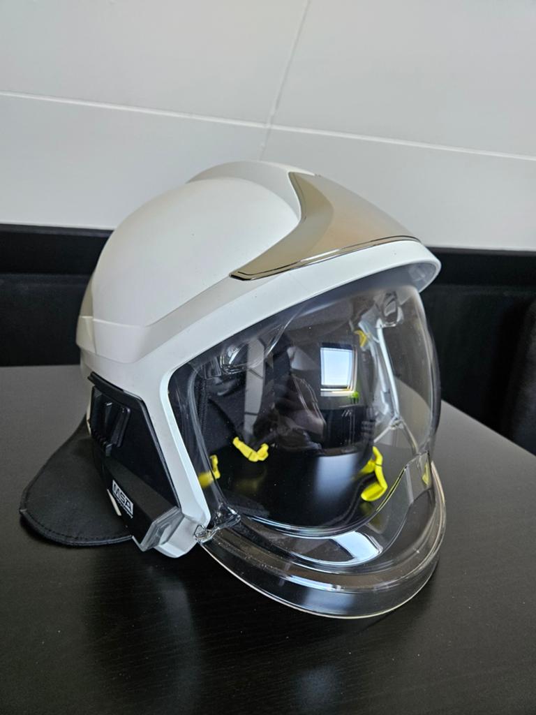 Brandweerhelm MSA Gallet F1XF wit, Ophalen of Verzenden