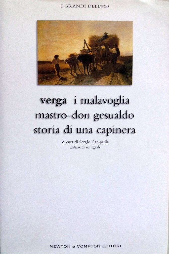 Giovanni Verga - I Malavoglia - Mastro-don Gesualdo - Storia, Ophalen of Verzenden, Zo goed als nieuw, Italiaans, Fictie