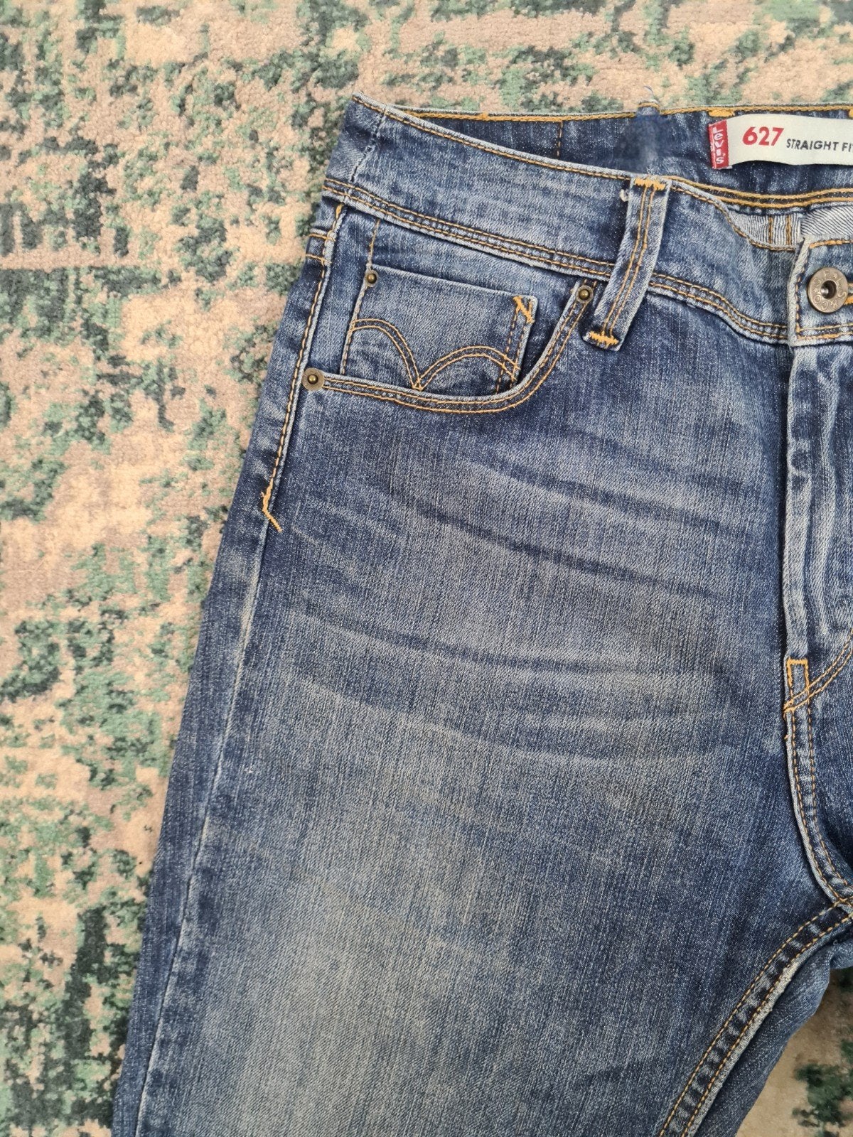 Levi's 627 straight fit W30 L30 Dames Tulsi3030 Mid-rise, Blauw, Ophalen of Verzenden, Zo goed als nieuw, W30 - W32 (confectie 38/40)