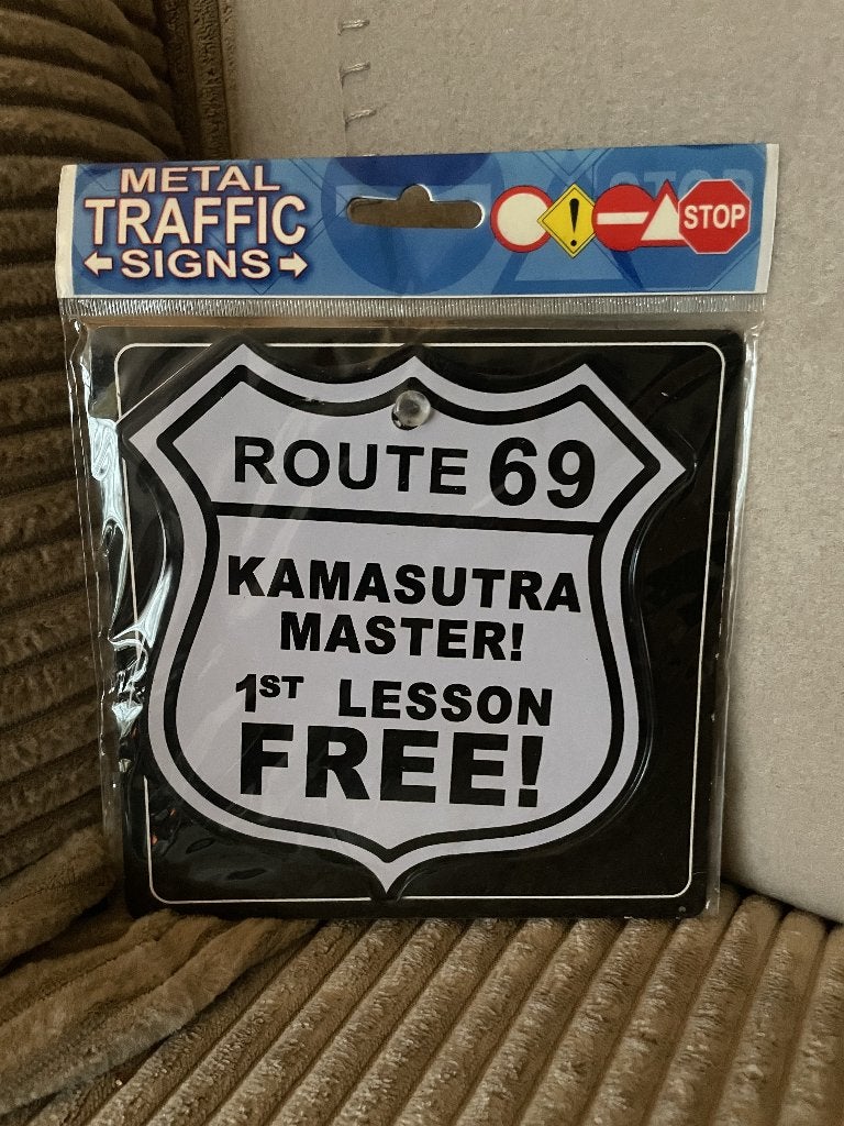 Route 69, kamasutra master , autoraambord, Ophalen of Verzenden, Www.pand50.nl, Info@pand50.nl, Printer 29B Coevorden