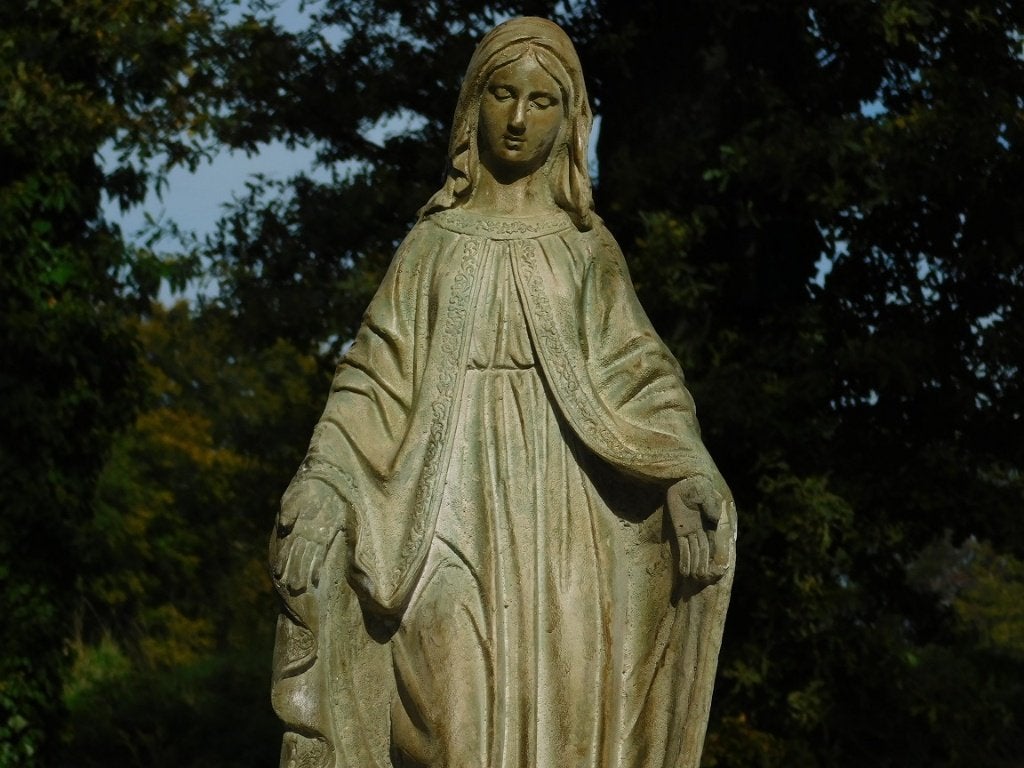 Beeld Maria - robuust - polystone - ecru, Tuin en Terras, Kunststof, ., Ophalen of Verzenden, .