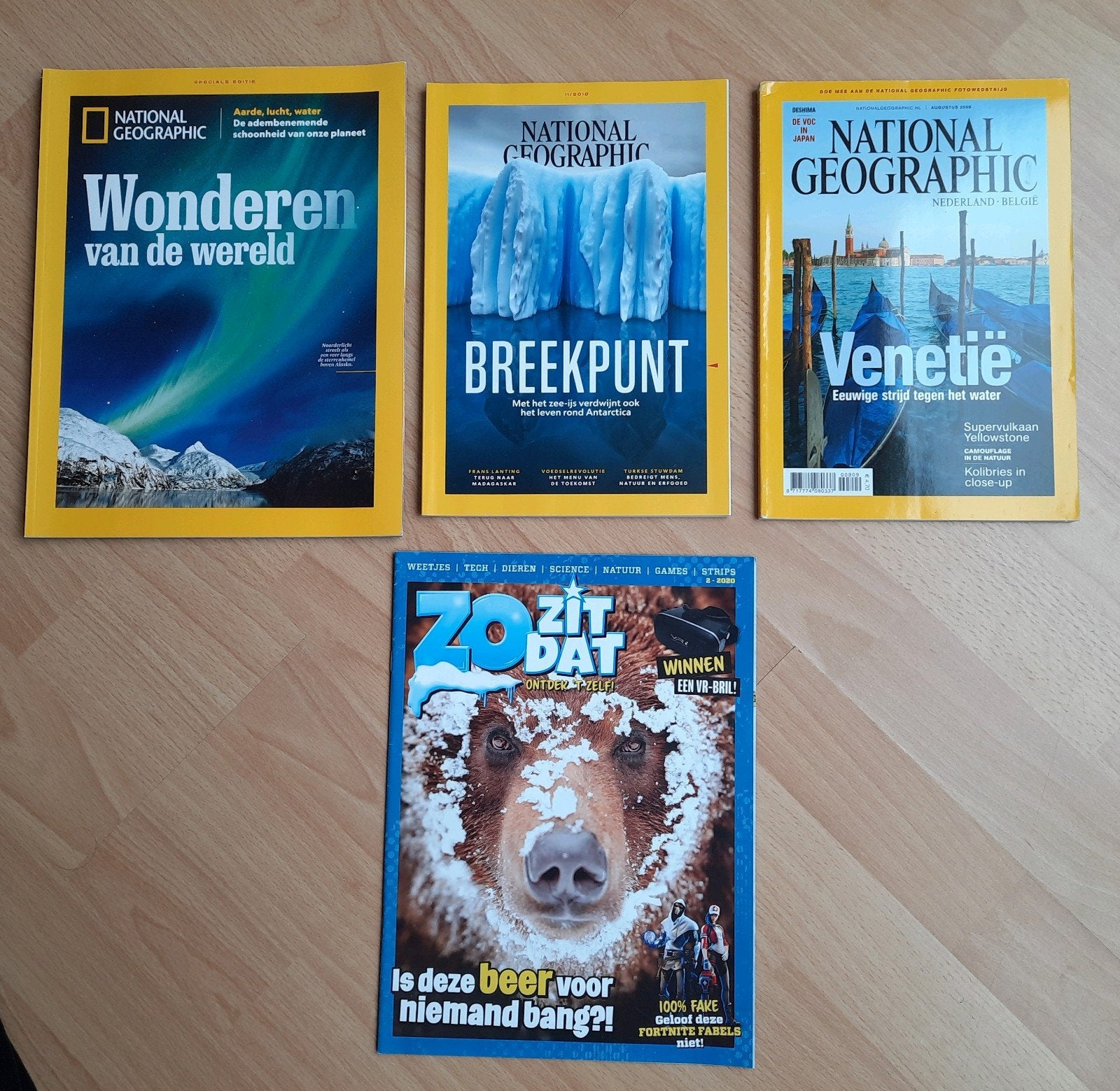 3x National geographic & 1x Zo zit dat tijdschrift, Ophalen of Verzenden, Gelezen, Wetenschap en Natuur