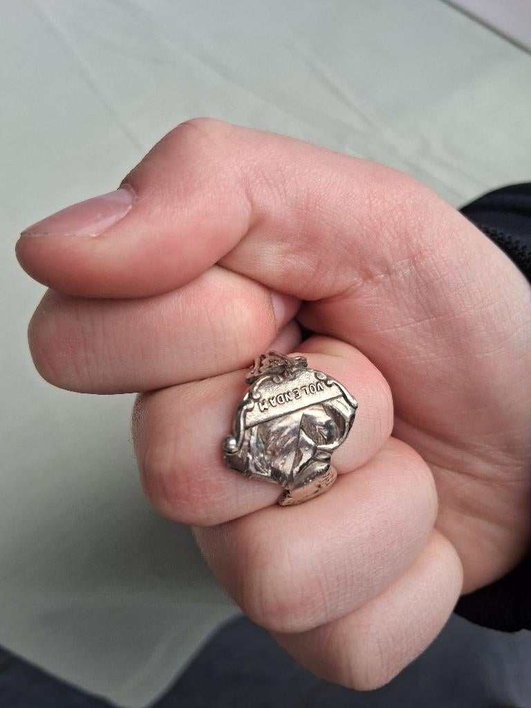 Zilvere handgemaakte ring, Sieraden, Tassen en Uiterlijk, Ringen, Ophalen, 18 tot 19, Nieuw, Dame