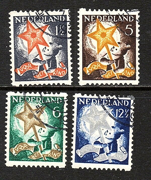 R 98-101 1933 gebruikt zie scan 465, Ophalen of Verzenden, T/m 1940, Gestempeld