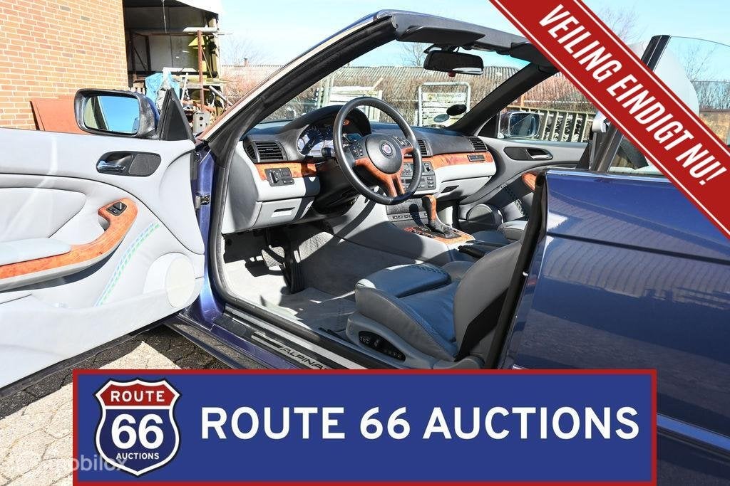 BMW Alpina B3 E46 | 2002 | Route 66 Auctions, Auto's, Alpina, Gebruikt, Overige carrosserieën, Zwart, B3
