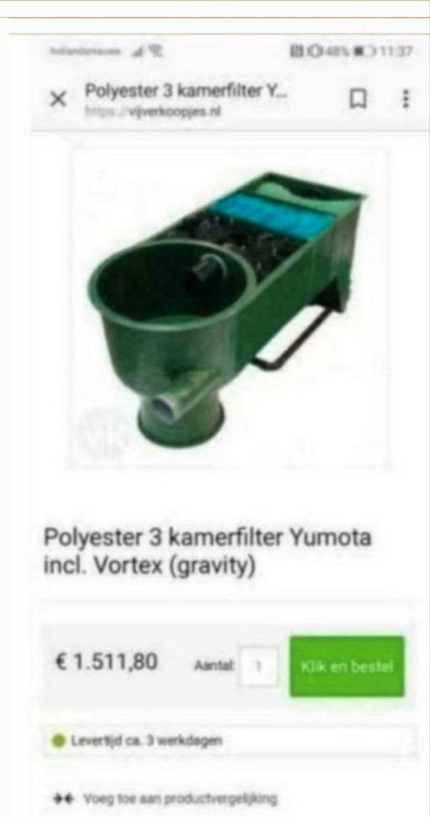 Leuk vijverfilter met bewegend bed, Tuin en Terras, Vijvers, Ophalen of Verzenden, Gebruikt