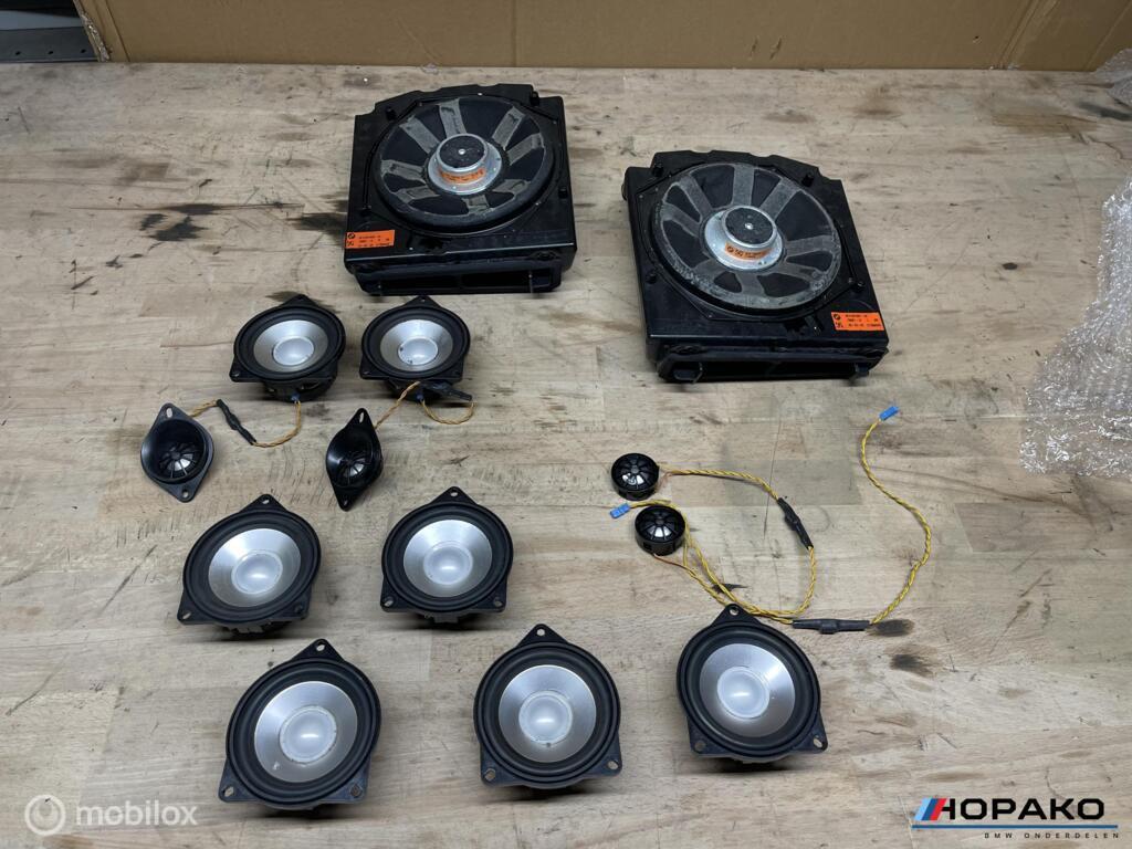 Speakerset BMW 5 serie E60 E61 Harman kardon logic7, Auto-onderdelen, Elektronica en Kabels, Gebruikt, Ophalen of Verzenden