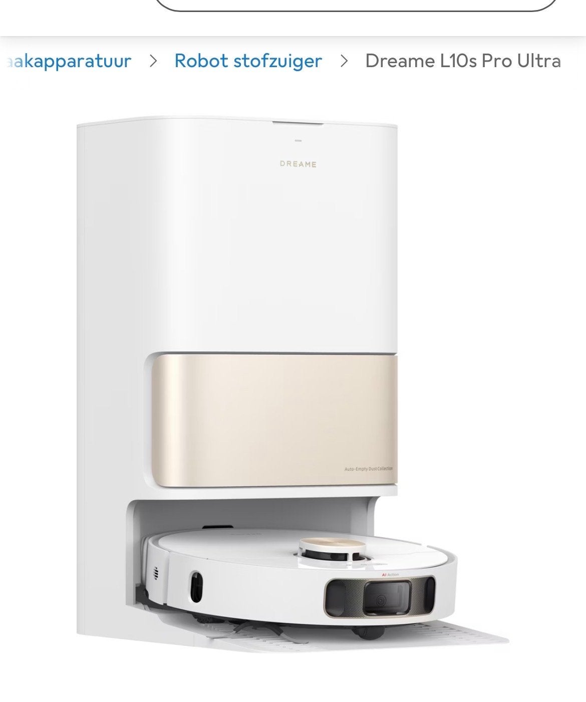 Dreame L10s Pro Ultra Robotstofzuiger met Dweilfunctie, Ophalen, Dreame, Automatisch legen, Zo goed als nieuw