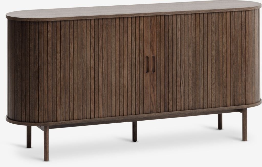 GEZOCHT: Lyngvig dressoir 160 cm donker eiken, Ophalen, 150 tot 200 cm, Nieuw, 25 tot 50 cm