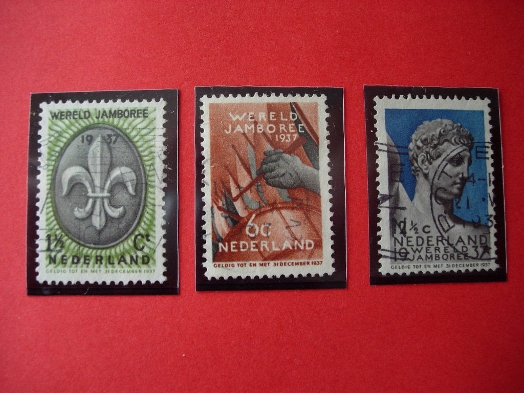 NL Wereld Jamboree Vogelenzang 1937 Bieden, Verzenden, T/m 1940, Gestempeld