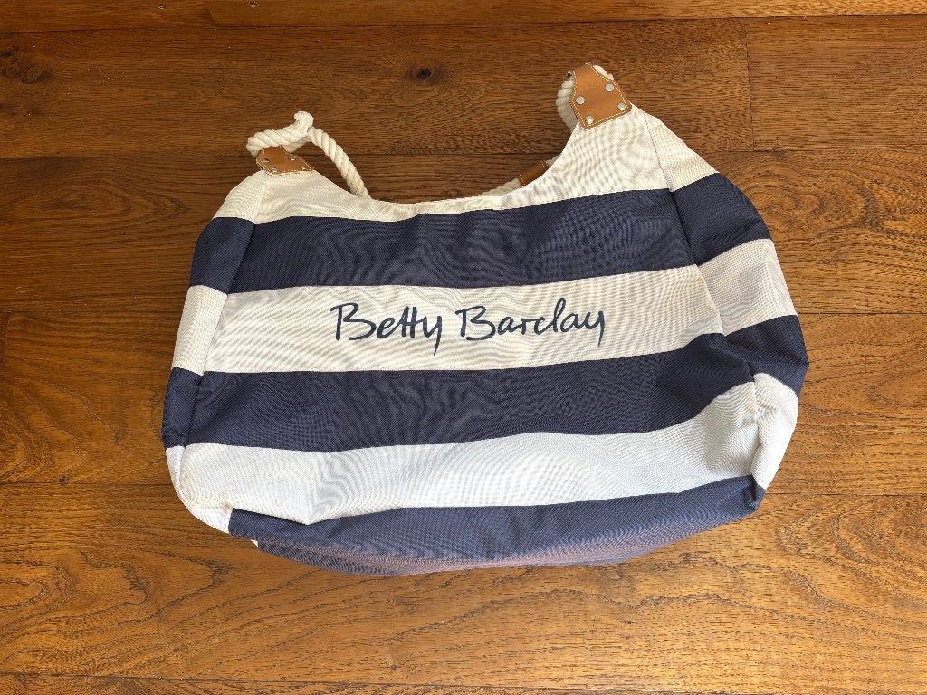 Strandtas, Sieraden, Tassen en Uiterlijk, Tassen | Damestassen, Ophalen of Verzenden, Zo goed als nieuw, Blauw, Overige typen