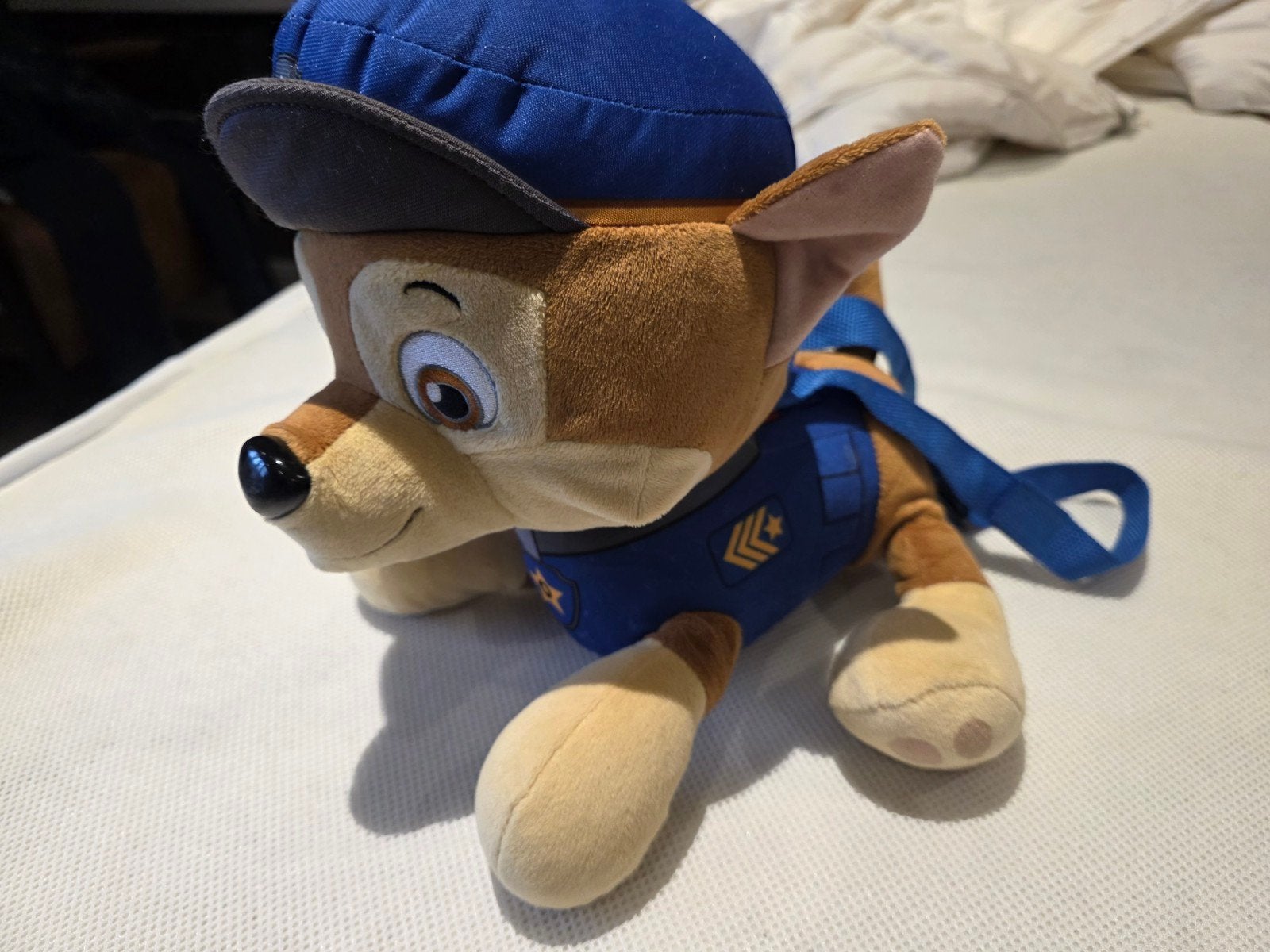 Knuffel/rugzak Paw Patrol Chase, Zo goed als nieuw, Rugzakfunctie, Paw Patrol, Hond