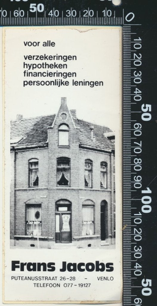 Sticker: Frans Jacobs Verzkeringen - Venlo, Ophalen of Verzenden, Zo goed als nieuw, Bedrijf of Vereniging
