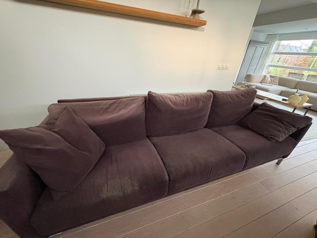 Gratis ophalen taupe kleurige bank en stoelen, Ophalen, Gebruikt