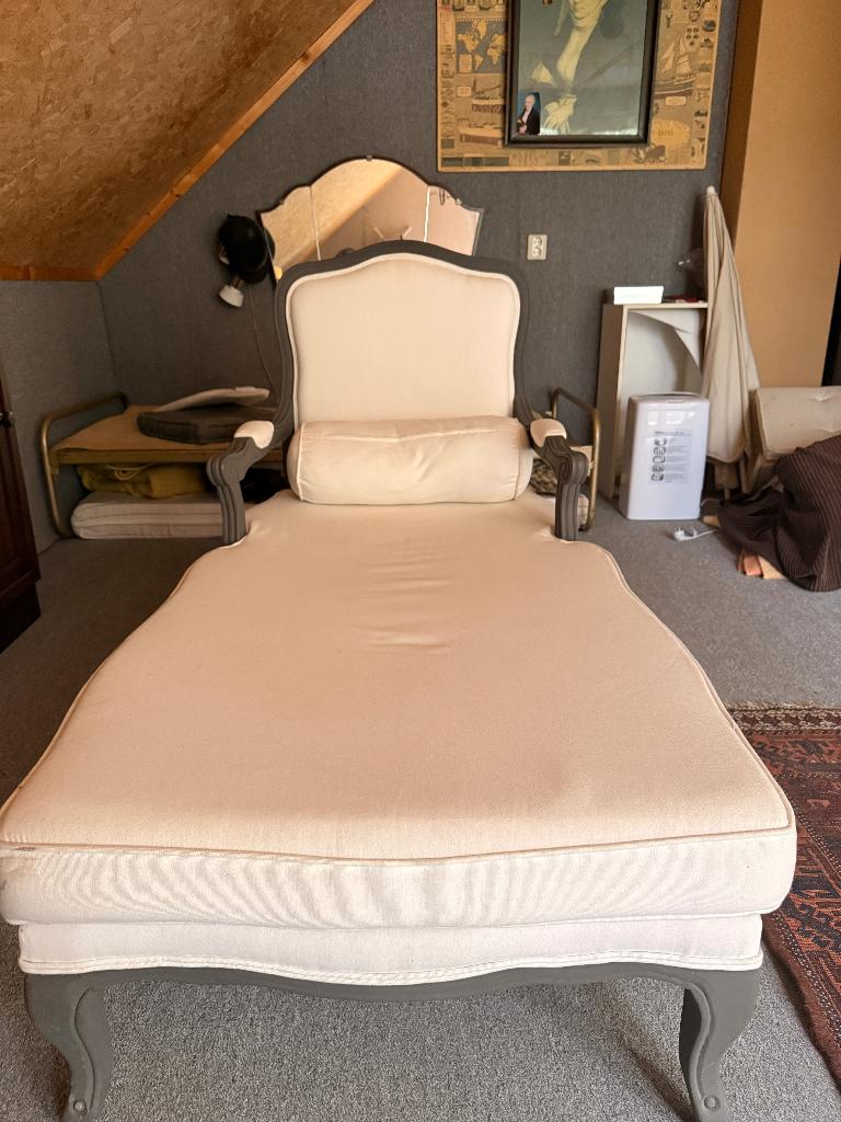 Franse stijl chaise longue, Ophalen, Franse stijl, Gebruikt, Eenpersoons