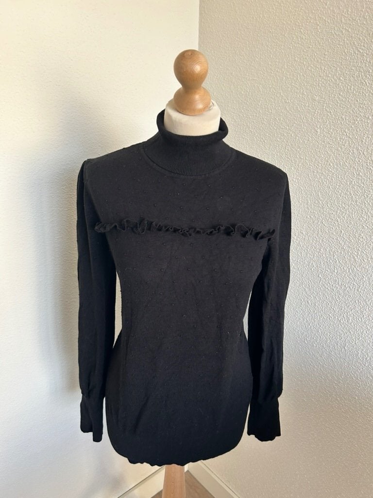 King Louie maat XL zwarte col rolkraag trui 2716, Zwart, Maat 46/48 (XL) of groter, Ophalen of Verzenden, Zo goed als nieuw