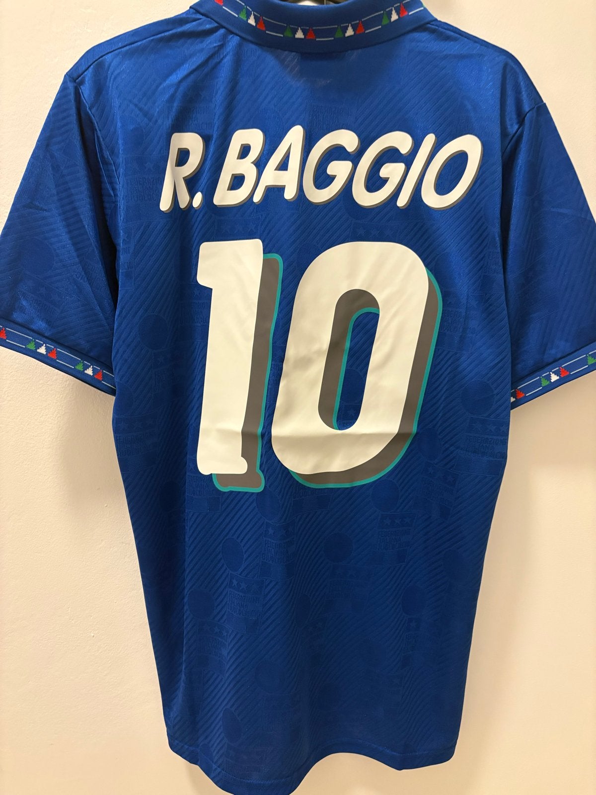 Retro Italië R. Baggio wk 1994 large diadora Roby maldini, Ophalen of Verzenden, Nieuw, Maat 52/54 (L), Blauw