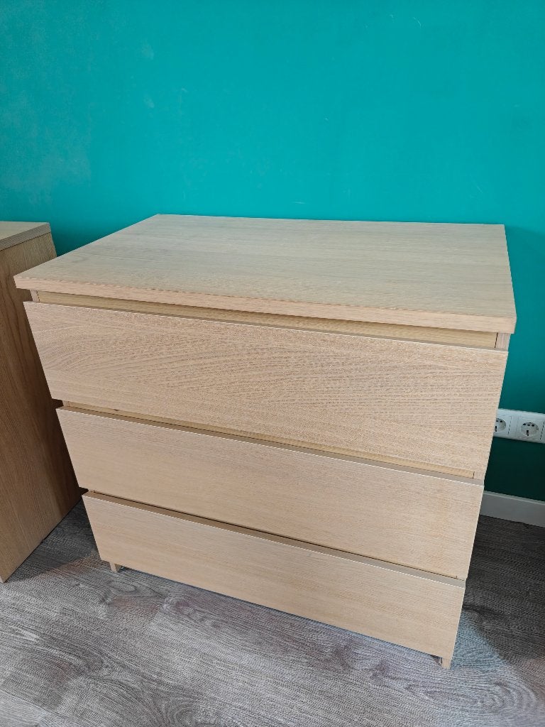 Malm ladekasten, Huis en Inrichting, Kasten | Ladekasten, Ophalen, Gebruikt, 50 tot 100 cm, 3 of 4 laden