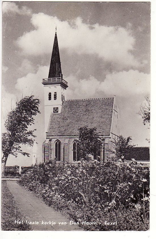 Den Hoorn N.H. Kerk Texel 1968., Ophalen, 1960 tot 1980, Ongelopen, Waddeneilanden