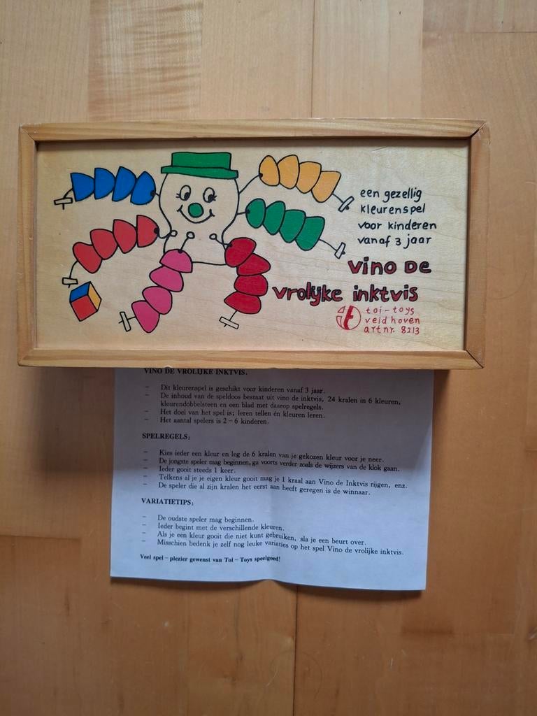 Kleurenspel: Vino de vrolijke inktvis.  3jaar, Kinderen en Baby's, Speelgoed | Houten speelgoed, Ophalen of Verzenden, Zo goed als nieuw