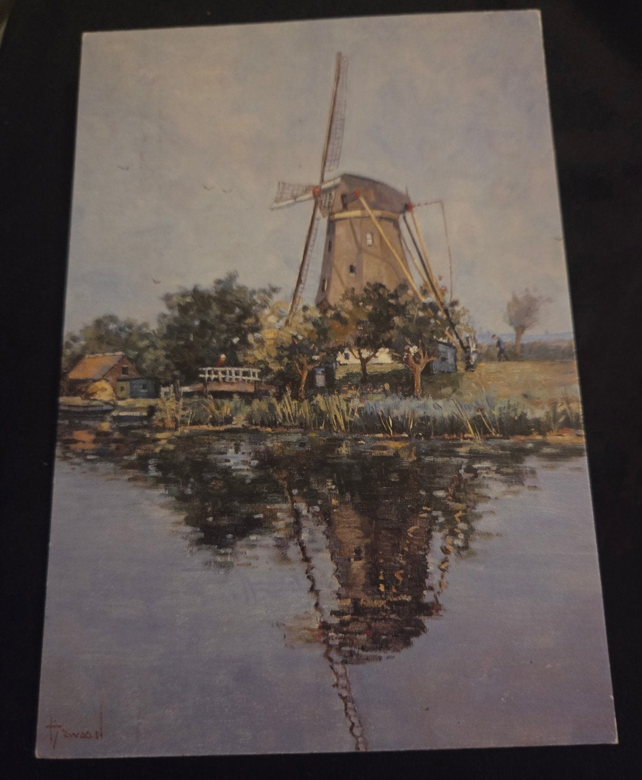 Oude ansichtkaart Molen te Kinderdijk, Verzenden, 1980 tot heden, Gelopen, Zuid-Holland