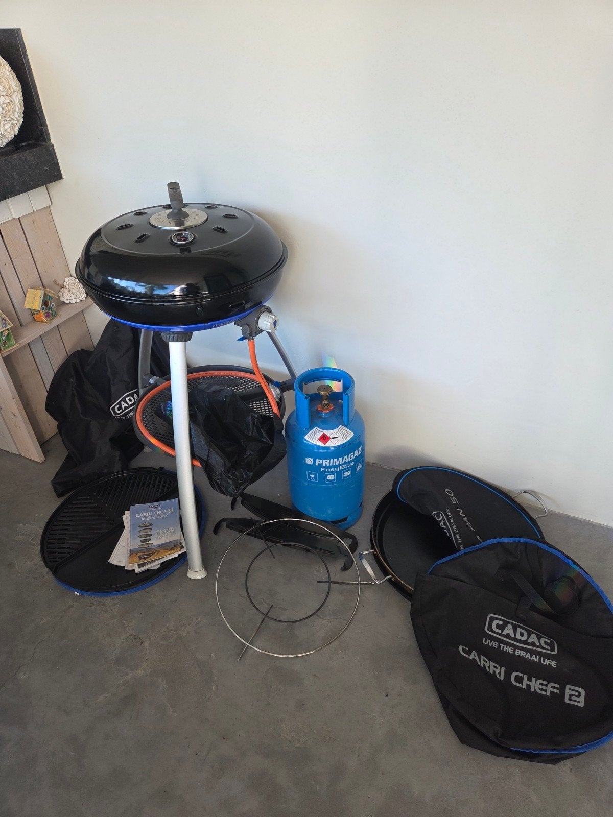 Complete Cadac Skottelbraai met accessoires en gasfles, Ophalen, Gebruikt