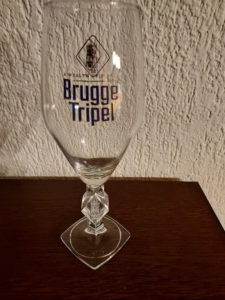 Bierglas Brugge Tripel M17, Ophalen of Verzenden, Zo goed als nieuw, Glas of Glazen, Overige merken