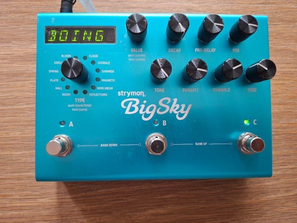 Strymon BigSky Reverb Pedaal - Exclusief Adapter, Muziek en Instrumenten, Ophalen of Verzenden, Zo goed als nieuw, Reverb